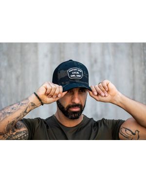 Dadbod Apparel Support Your Local Girl Dad Patch Snapback Hat - Black
