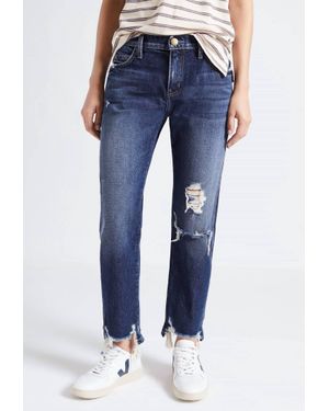Current/Elliott The Cropped Straight Jean - Blue