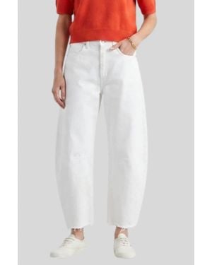 FRAME The Bubble Crop Jeans - White