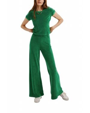 Suzie Kondi Capri Terry Crew Neck Tee - Green
