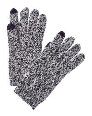 Sofiacashmere Marl Texting Cashmere Glove - Gray