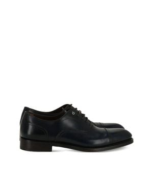Ferragamo Leather Derby Shoes - Black