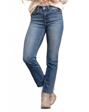 LOVERVET Masterfully High Rise Slim Straight Jeans - Blue