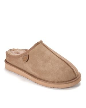 Dearfoams Fireside By Grafton Genuine Shearling Clog - Brown