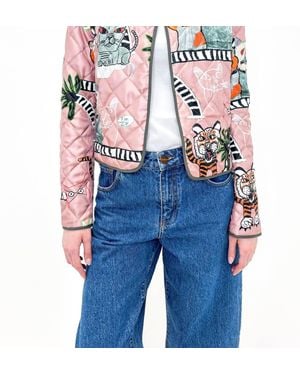 ODEEH Cats & Tigers Jacket - Blue