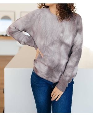 Davi & Dani Margo Long Sleeve Top - Gray