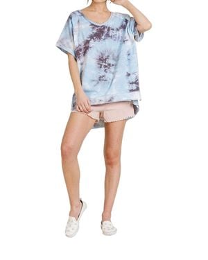 Umgee Tie Dye Top - Blue