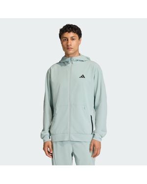 adidas D4T Workout Full-Zip Hoodie - Blue