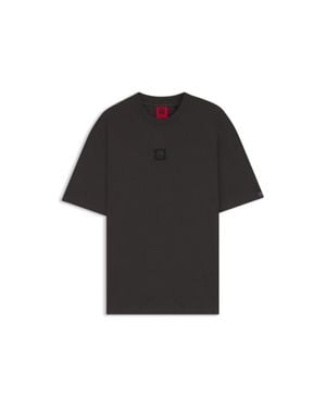HUGO X Rb T-Shirt With Bull-Graphic Logo Patch - Black