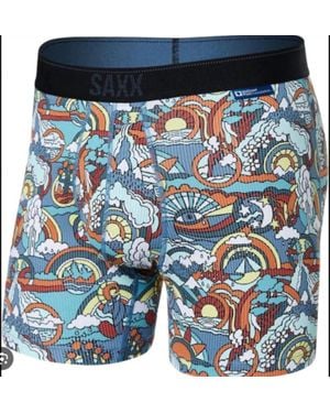 Saxx Underwear Co. Quest Quick Dry Mesh Boxer Brief - Blue