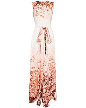 Saiid Kobeisy Crepe Printed Jumpsuit - White