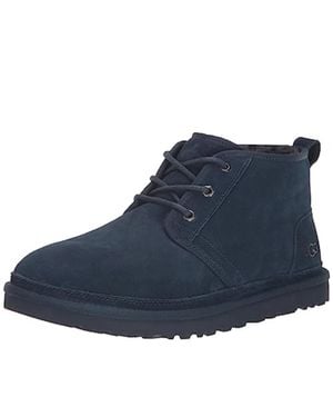 UGG Neumel Boots Deep Ocean Suede Wool Lined Ankle Chukka Zap2329 - Blue