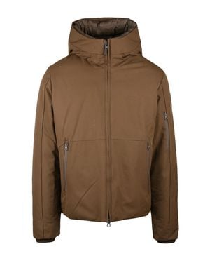 Bomboogie Padded Coat With High Collar And Zippered Pockets - Brown