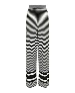 Ferragamo Striped Knit Pants - Gray