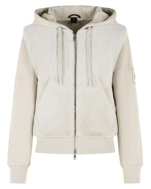 Moose Knuckles 'Bunny' Ivory Cotton Sweatshirt - White