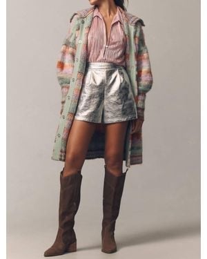Hunter Bell Ashton Crinkled Shorts - Metallic