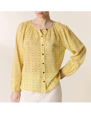 Leon & Harper Cody Printed Blouse - Yellow