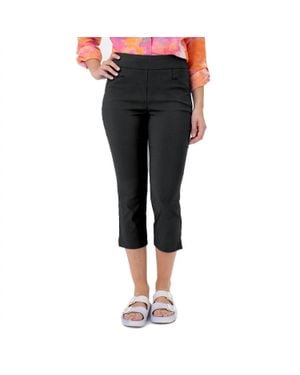 Renuar Pull On Short Capri - Black