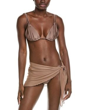 Catherine Malandrino 3Pc Charms Bikini Set - Brown
