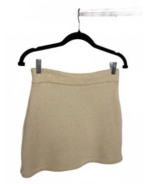 Maria Pavan Knit Mini Skirt - Natural