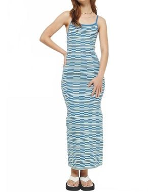 needii Two Tone Cami Sweater Midi Dress - Blue