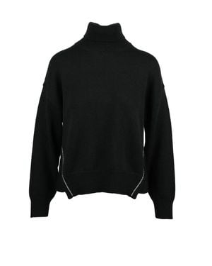 Alpha Studio Classic Turtleneck Sweater - Black