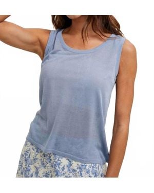 Wishlist Lightweight Sweater Tank Top - Blue