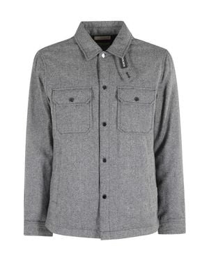 Woolrich Wool Check Alaskan Shirt Jacket - Gray