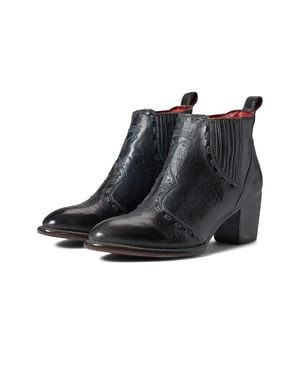 Bed Stu Bed Stu Brie Ii F393078-002 Boots Leather Block Heel Zogg178 - Black