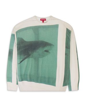 Supreme X Damien Hirst Intarsia-Knit Sweater in Green for Supreme X Damien Hirst Intarsia-Knit Sweater in Green for