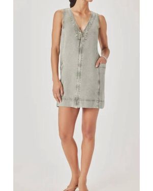 Splendid Lounge Denim Mini Dress - Gray
