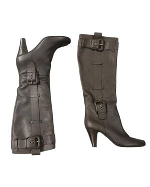 Giuseppe Zanotti High Heel Moto Boot - Gray
