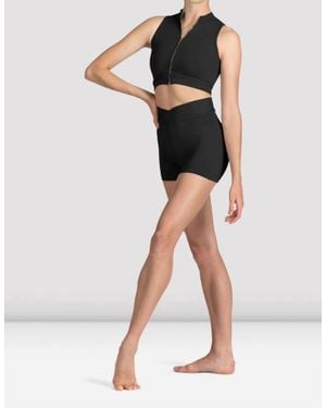 Bloch Mirella Miami Zip Front Crop Top - Black