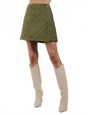 LOVE THE LABEL Melanie Quilted Mini Skirt - Green