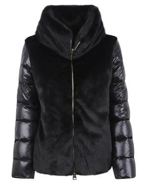 Herno High Collar Down Jacket - Black