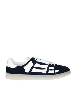Amiri Pacific Bones Low-Top Translucent Sole Sneakers - Blue