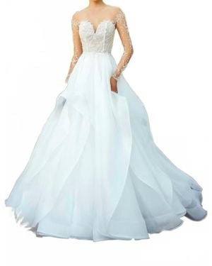 Kitty Chen Couture Bibi Ruffled Wedding Dress - Blue