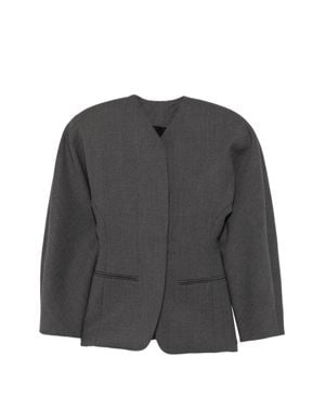Jacquemus Voluminous Jacket With Tailored Silhouette And Minimalist Design - Gray