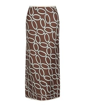 Valentino 1976 Chain-Link Print Maxi Skirt - Multicolor