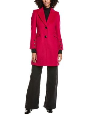 Sam Edelman Walker Wool-Blend Coat - Red