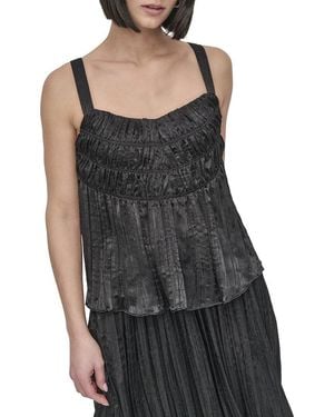 DKNY Crushed Crease T-Shirt - Black