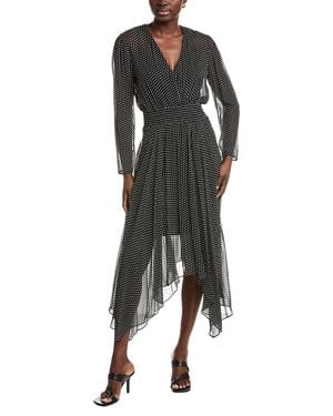 Maje Handkerchief Midi Dress - Black