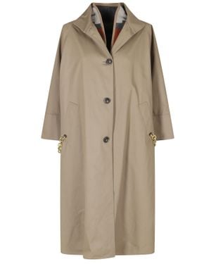 Bazar Deluxe Taupe Oversized Wool Lined Cotton Trench Coat - Natural