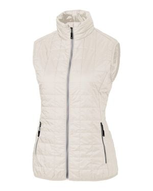 Cutter & Buck Rainier Primaloft Eco Insulated Full Zip Puffer Vest - White