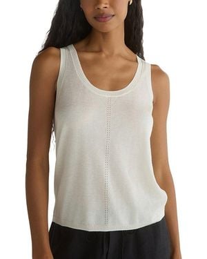 Bella Dahl Scoop Neck Knit Cashmere-Blend Top - Gray
