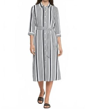 Vilagallo Dolce Far Niente Shirt Midi Dress - Gray