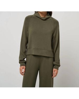 Travis Mathew Skyloft Soft Funnel Neck Sweater - Green