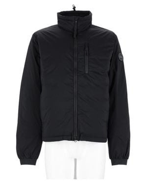 Canada Goose High-Collar Zipper Pocket Nylon Bomber Jacket - Black