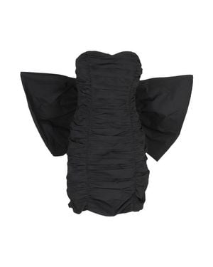 ROTATE BIRGER CHRISTENSEN Taft Pleated Mini Dress - Black