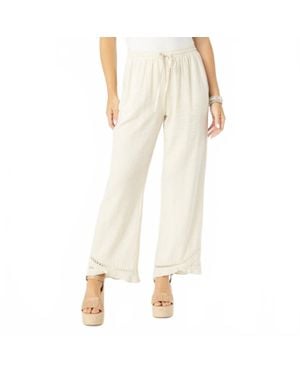 Coco + Carmen Layla Crossover Ruffle Pant - Natural